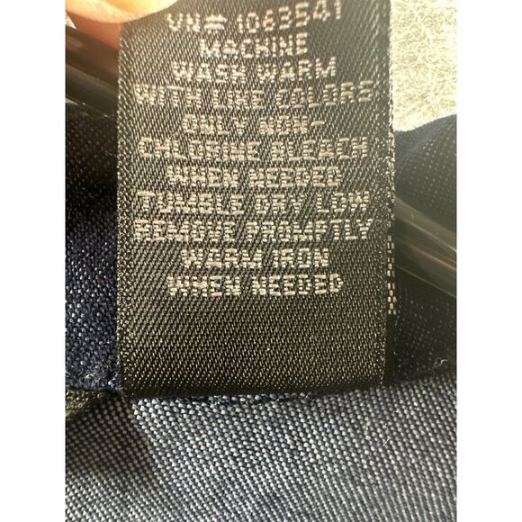 Massimo Womens Blazer Large Navy Denim Casual Work jacket Washable Workwear - Picture 4 of 8